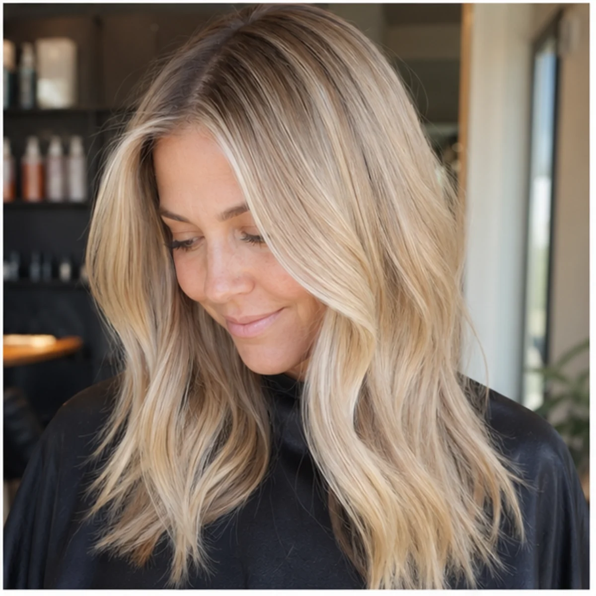 Bright blonde refresh with realistic healthy tone - demo inspiration image.