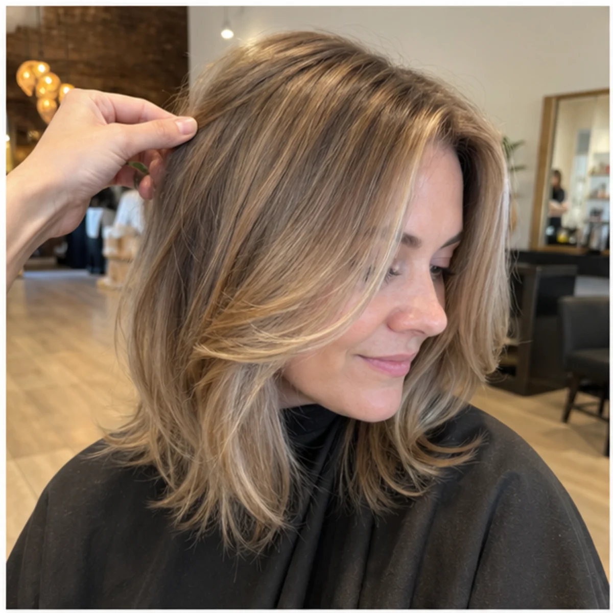 Soft layered shoulder-length haircut with face-framing shape - demo inspiration image.