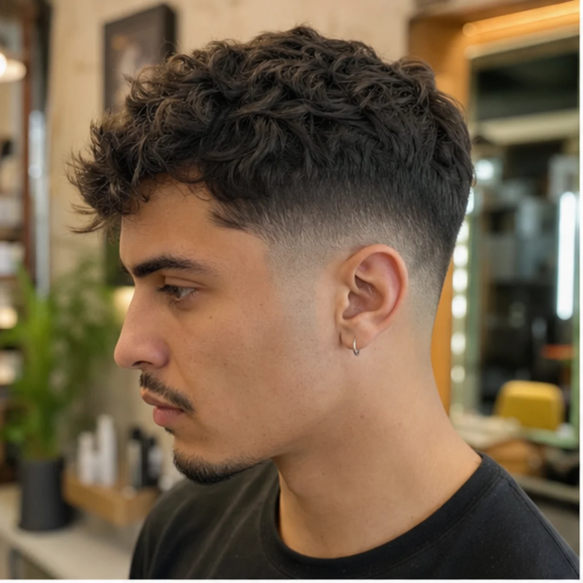 Short textured crop with soft taper and natural finish - demo inspiration image.