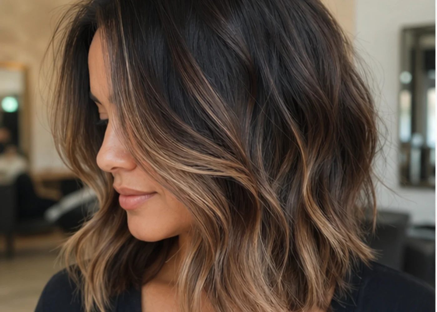 Dimensional brunette colour inspiration for colour maintenance guidance.